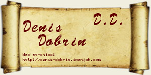 Denis Dobrin vizit kartica